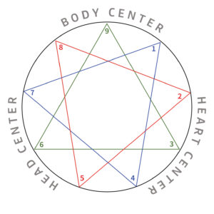 The Objective Enneagram Project Enneagon of 3 Equilateral Triangles Body Heart Head Placements