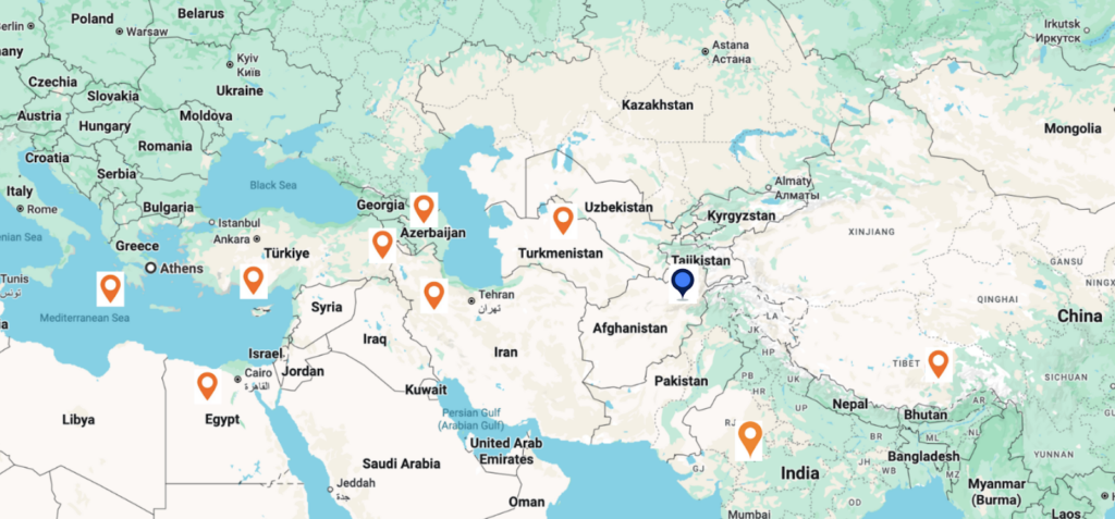 The Objective Enneagram Project G.I. Gurdjieff Travels Map