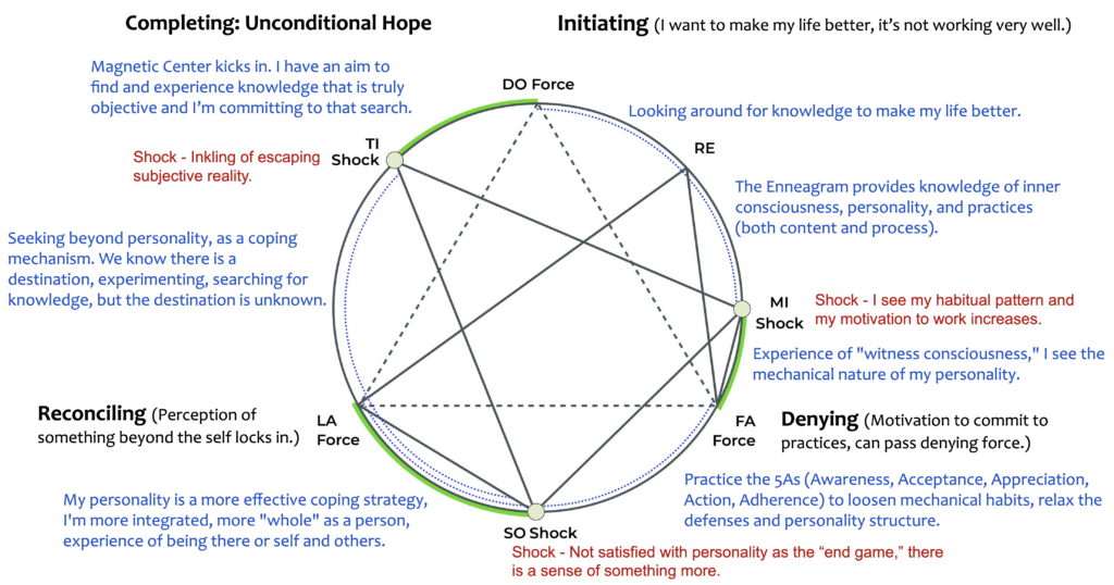 Objective Enneagram Diatonic Octave 1 Potential Consciousness for Unconditional Hope