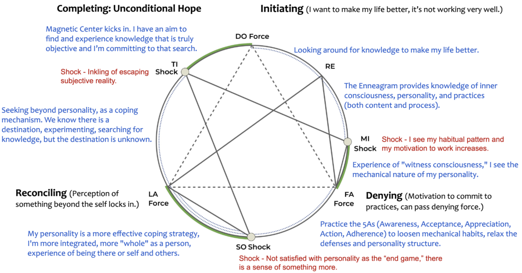 Objective Enneagram Diatonic Octave 1 Potential Consciousness for Unconditional Hope